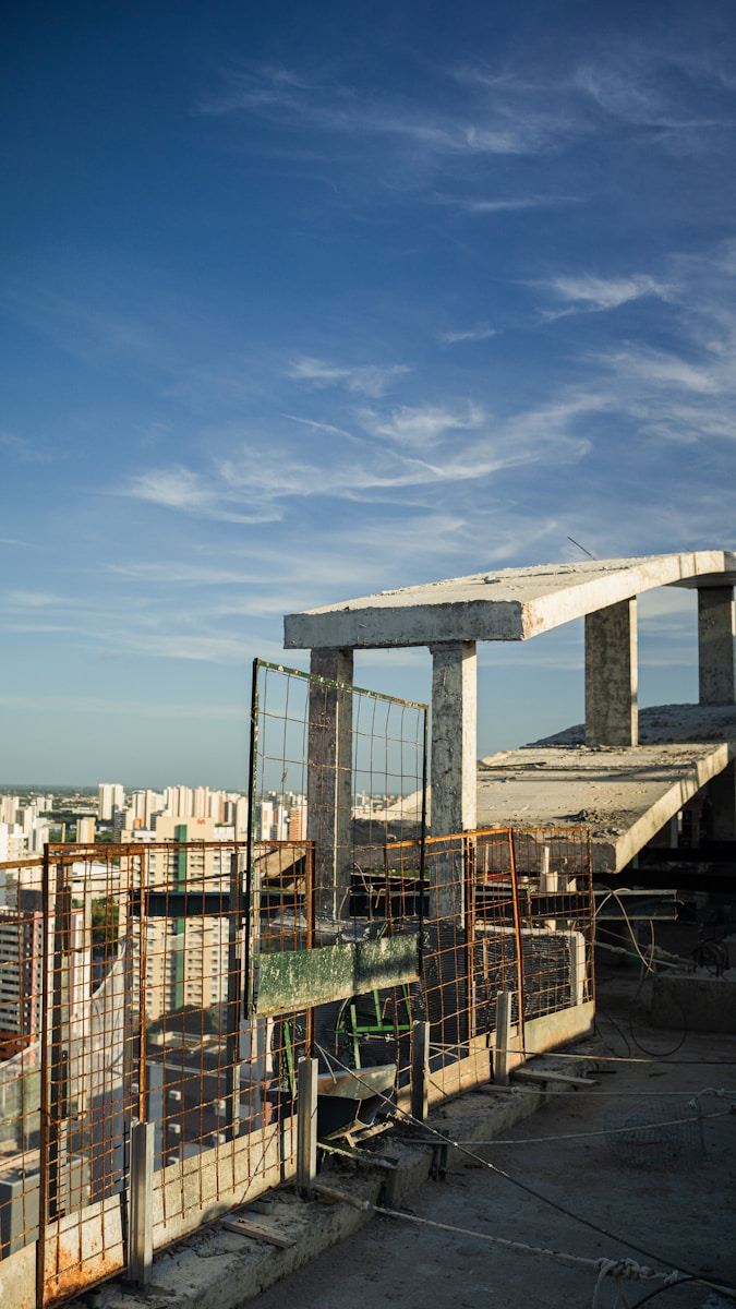 a view of a city from the top of a building